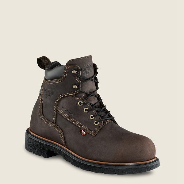 Red Wing Safety Boots Mens Dark Brown - Dynaforce® - 6-inch Insulated Waterproof Toe - 0178643-ID